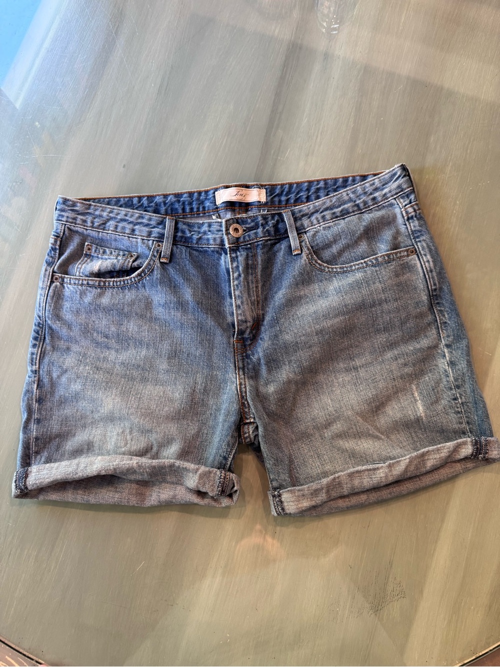 Levi's Light Blue Rolled-Hem Denim Shorts